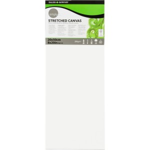 Rechteckiger, bespannter Simply Keilrahmen, 20x50 cm, geeignet für Öl- und Acrylmalerei.