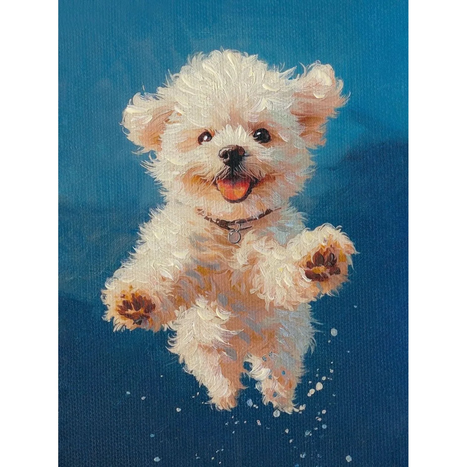 Art Universe Leinwandbild Jumping Fluffy 30 x 40 cm