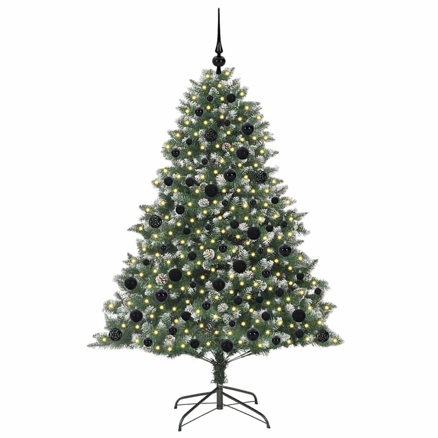 vidaXL Künstlicher Weihnachtsbaum mit 300 LEDs Grün 126 x 126 x 180 cm 3395234