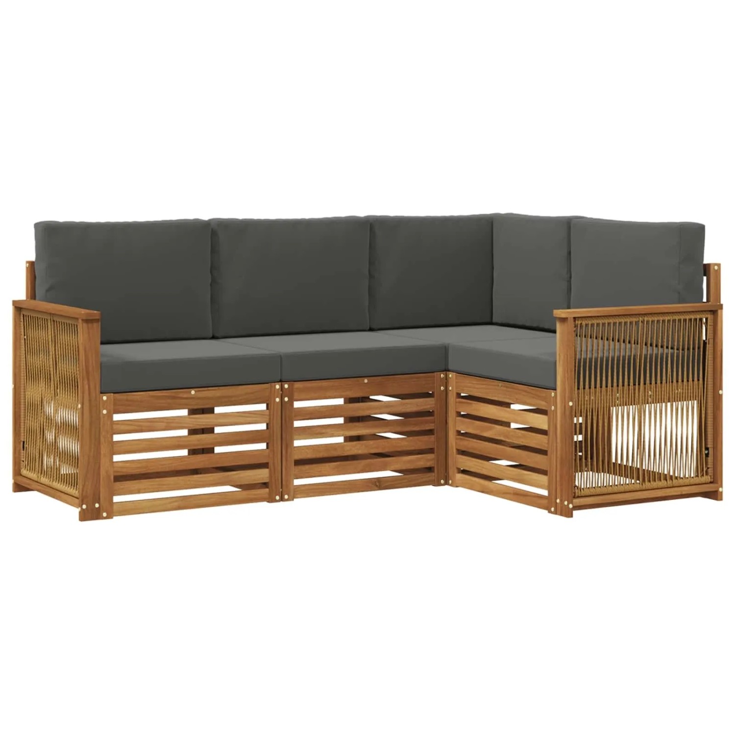 vidaXL Sofagarnituren mit Kissen 4 Stk Massivholz Akazie 3384298