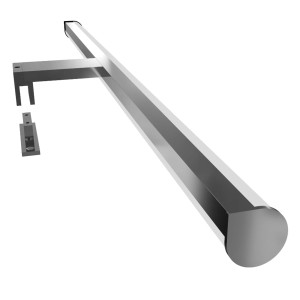 Verchromte kalb LED Spiegelleuchte, 600mm, Aufbauleuchte für Badezimmer mit warmweißem Licht.