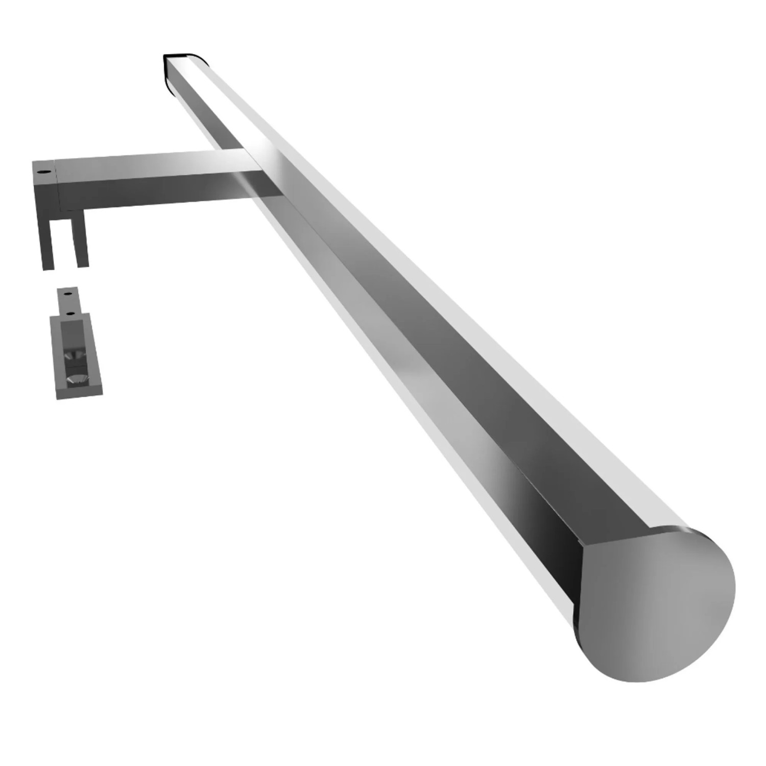 Verchromte kalb LED Spiegelleuchte, 600mm, Aufbauleuchte für Badezimmer mit warmweißem Licht.