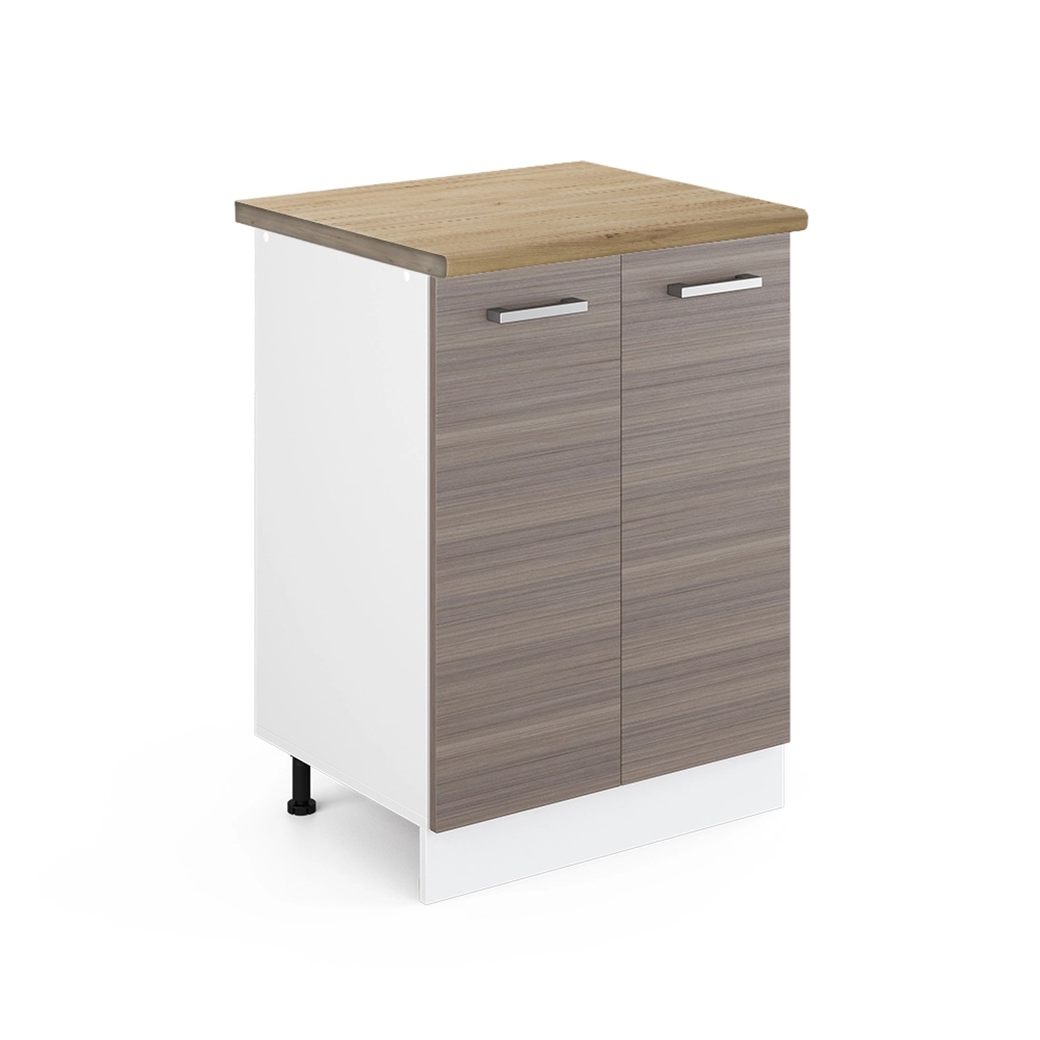 Vicco Küchenunterschrank R-Line Küchenkommode Grau/Weiß 60 cm AP Eiche günstig online kaufen