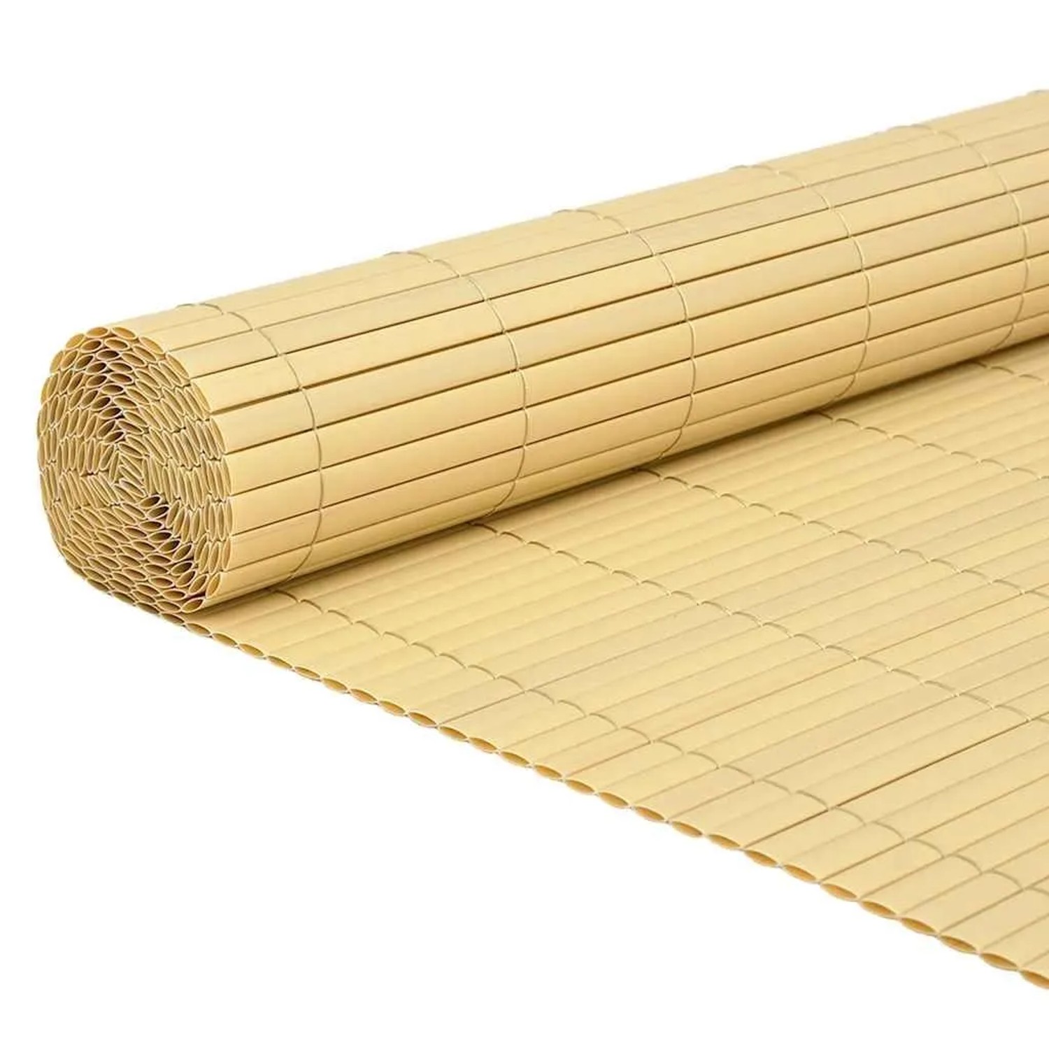 vidaXL Gartenzaun Doppelseitig Gelb 1,8x3 m PVC 42002620 günstig online kaufen