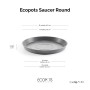 Runder Ecopots Untersetzer Amsterdam, grau, Ø 29 cm. UV- & frostbeständig für Innen- und Außenbereich.