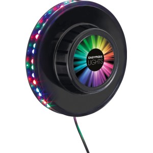 Easymaxx LED-Lichtrad Galaxy Wandlampe mit Farbwechsel und Sound-Sensor.