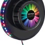 Easymaxx LED-Lichtrad Galaxy Wandlampe mit Farbwechsel und Sound-Sensor.
