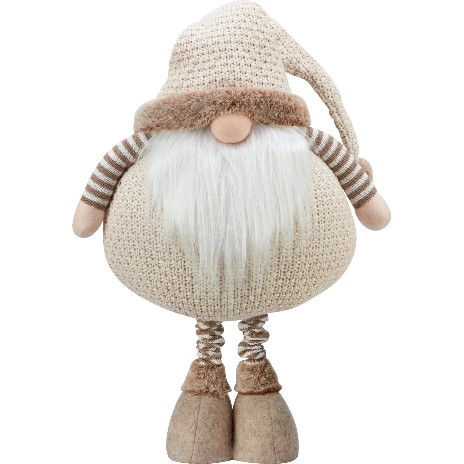 Stoff-Wichtel Pop-Up-Beine Beige-Braun 30 cm x 21 cm x 115 cm