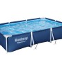 Bestway Stahlrahmenpool Steel Pro, 300x201x66 cm, eckig, dunkelblau, mit Stahlrahmen.