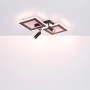 Moderne, dimmbare LED-Deckenleuchte Marian, 2-flammig, schwarz matt mit RGB-Farbwechsler.