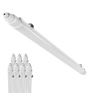 LUXULA 8er-Set LED Feuchtraumleuchte, 120cm, 36W, neutralweiß, IP65, stoßfest.