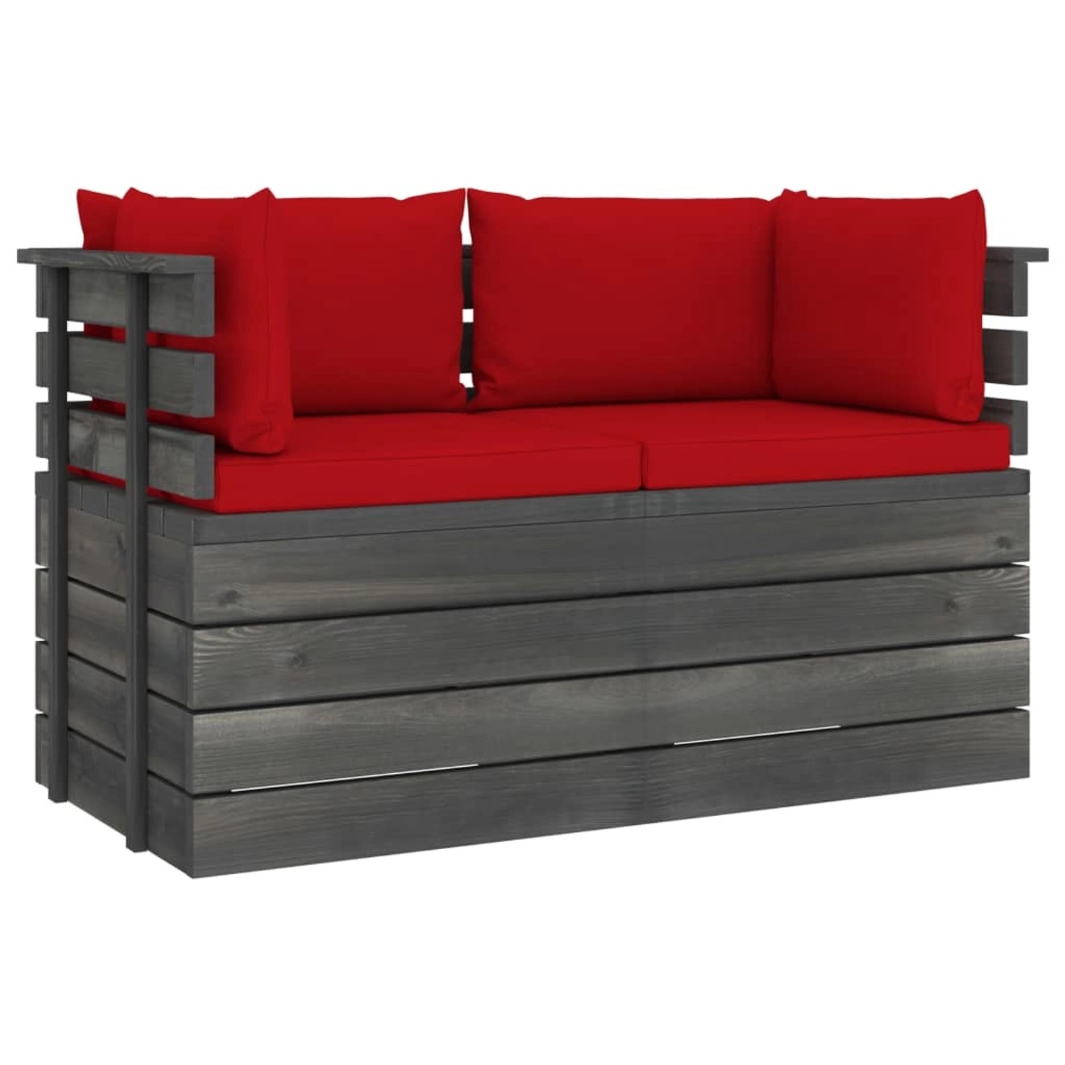 vidaXL GartenPalettensofa 2Sitzer mit Kissen Kiefer Massivholz kaufen