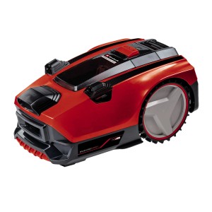 Einhell Freelexo Cam 350 Mähroboter mit Akku und Ladestation, rot/schwarz.