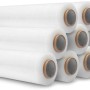 12 Rollen transparente DeTec. Stretchfolie zur Palettensicherung und zum Verpacken.