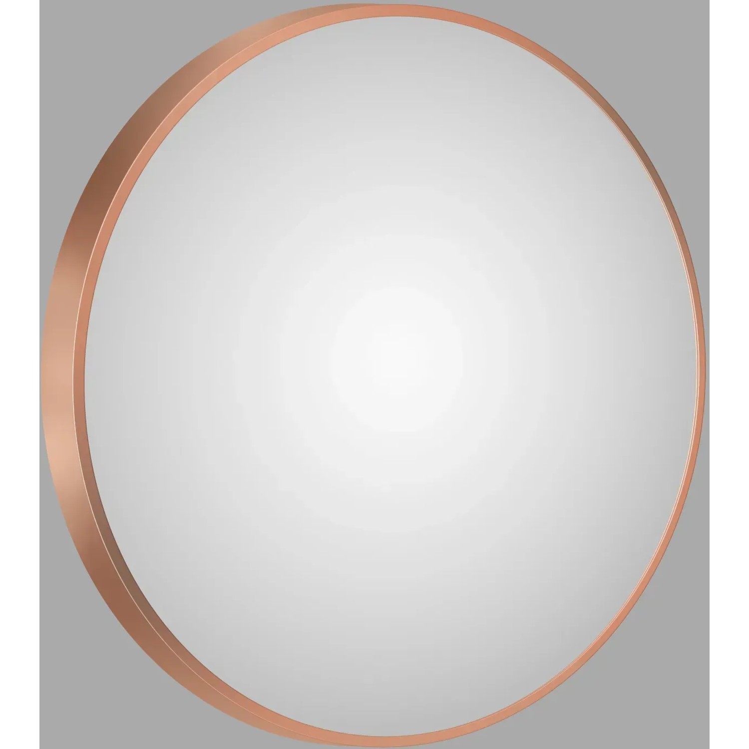 Runder DSK Design Wandspiegel Silver Coiffeur Ø 80 cm mit Kupferrahmen.