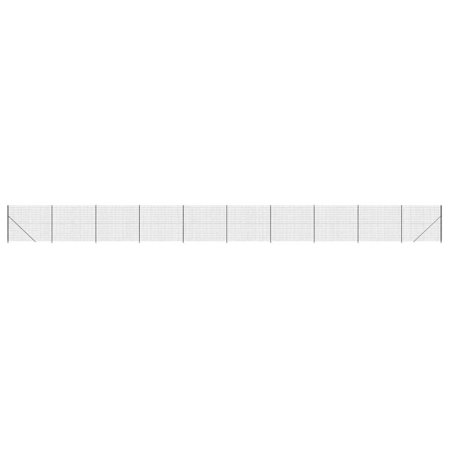 vidaXL Maschendrahtzaun mit Bodenflansch Anthrazit 2x25 m 154318 günstig online kaufen