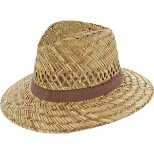 Strohhut Camberra Herren Gr. 56, Gartenbekleidung mit braunem Hutband.