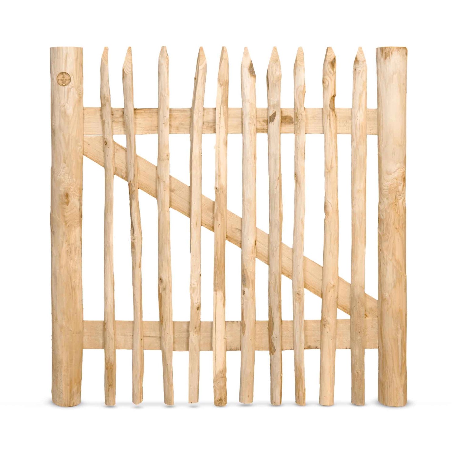 Stiltreu Genageltes Staketenzaun-Tor Edelkastanie Breite 100 cm Höhe 100 cm günstig online kaufen
