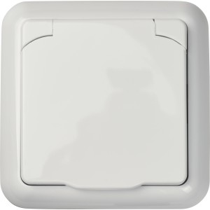 OBI Steckdose Penelope, polarweiß, mit Rahmen für die Unterputzmontage im Innenbereich.