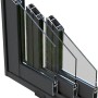Detailansicht: Palmako Gartenhaus Ines Slide Schiebetür mit ESG-Verglasung.