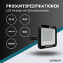 LUXULA LED Strahler 20W 1900lm Außenstrahler IP65 IK06 Fluter mit Schnellverbinder 4000K Neutralweiß Robuster Flutlichtstrahler Schwarz_2