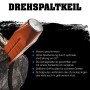 Halder Drehspaltkeil, orange, aus Stahl mit Transportbox aus Kunststoff für Hämmer.