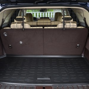 Relaxdays Hundegitter Auto Metall Kunststoff Schwarz Verstellbar 32 cm x 136 cm x 5 cm 1,86 kg