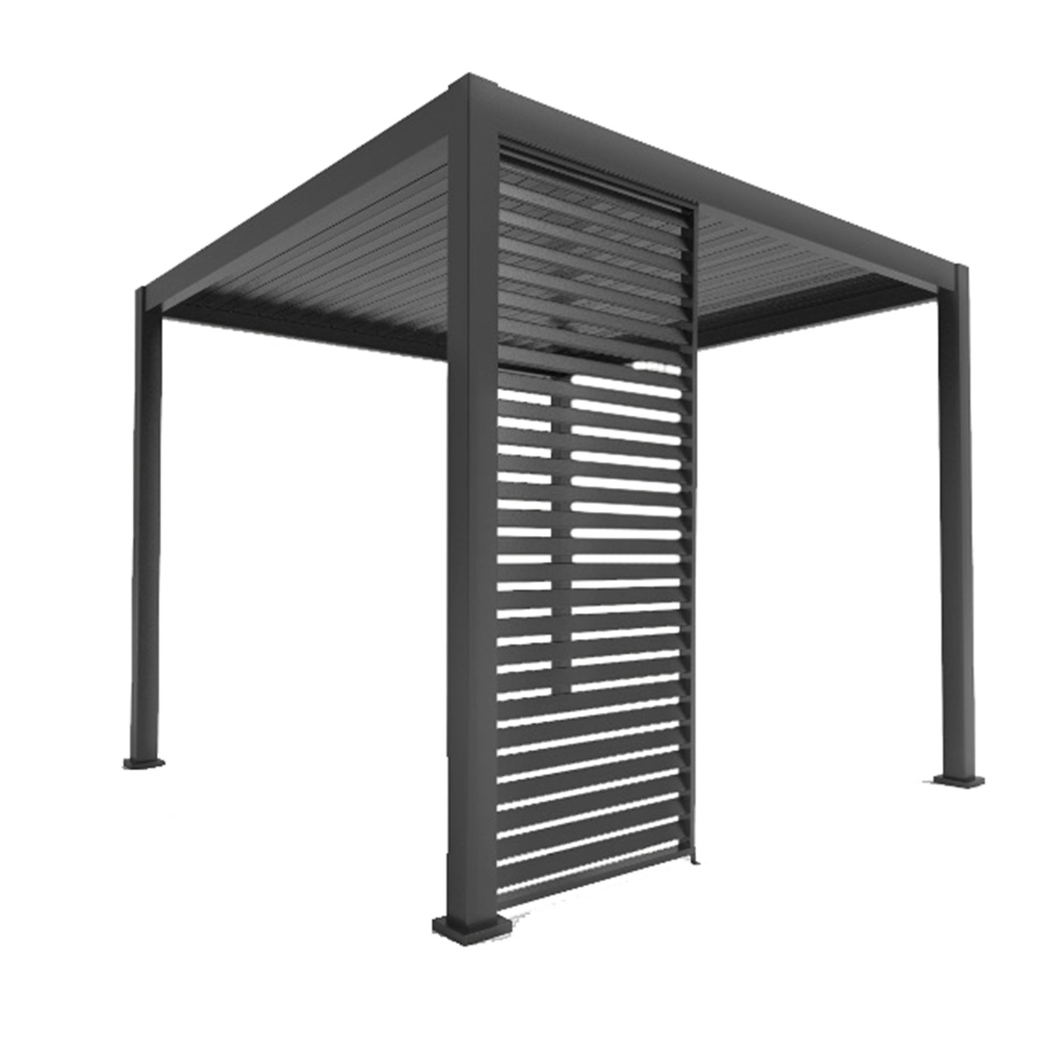 Lamellenwand Mirador 93 cm für eine 3 m Wand Anthrazit kaufen bei OBI