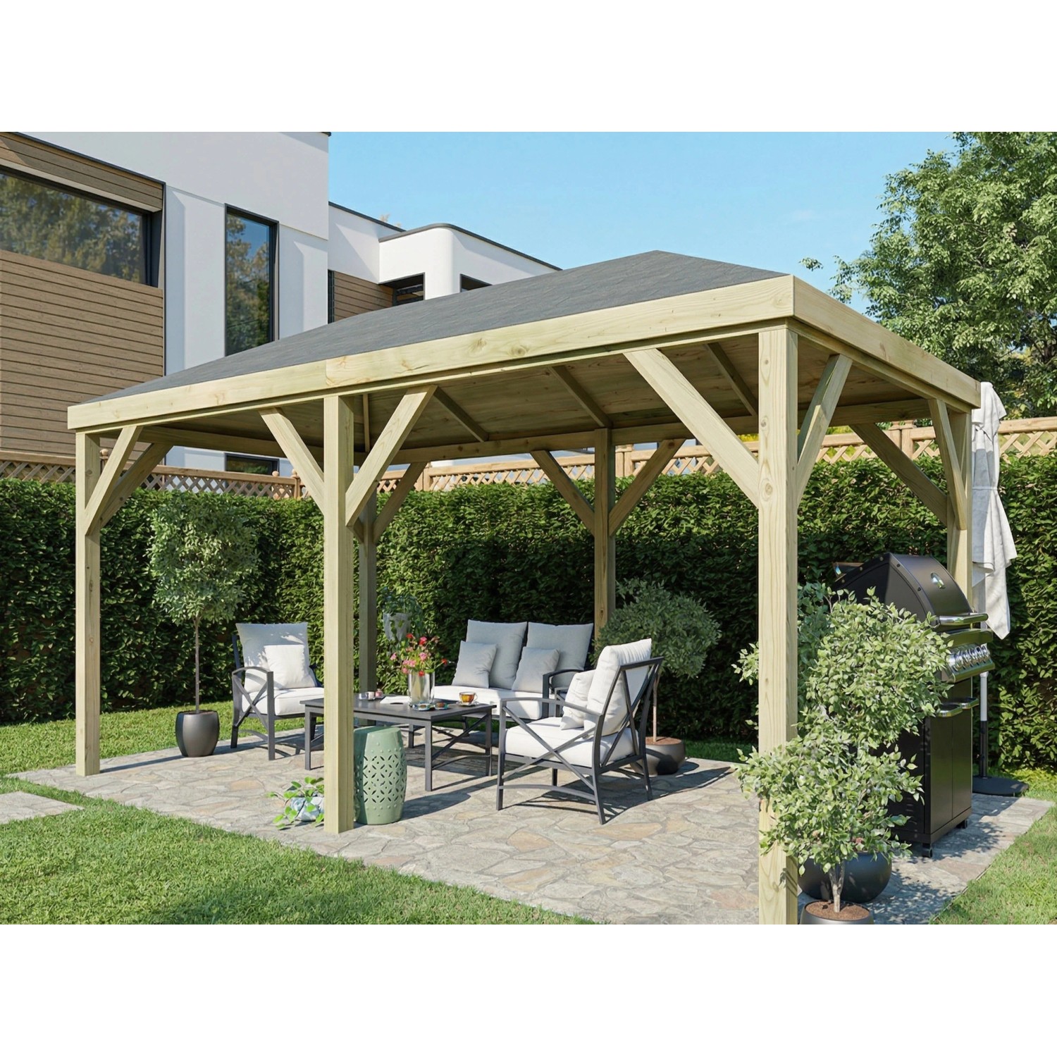 Woodtex Pavillon Gartenlaube Superieur Kiefer Imprägniert