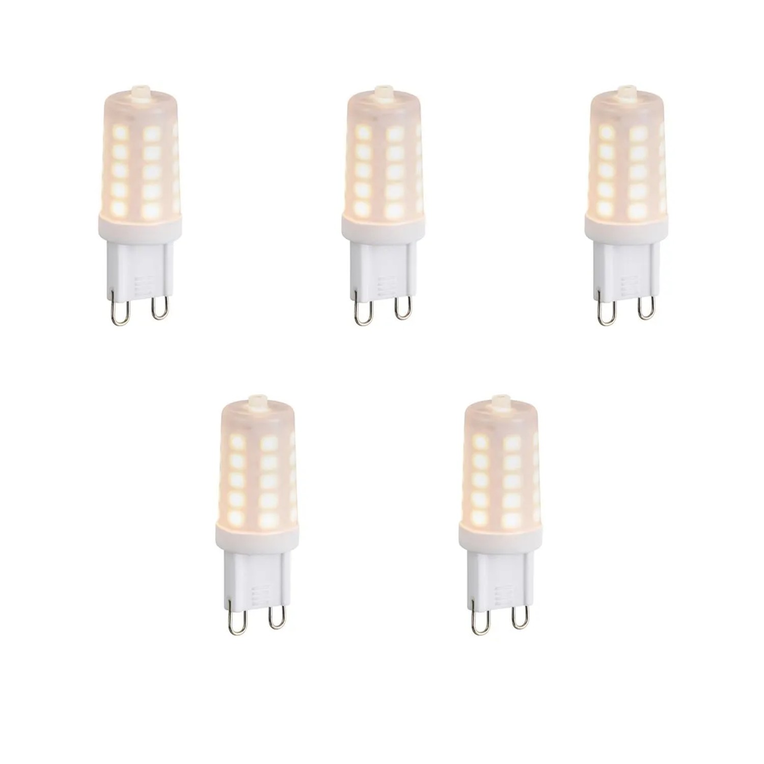 LUEDD 5er Set G9 Dimmbare LED Leuchtmittel Opal 1,2W 100,m 2200K
