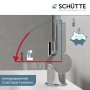 Schütte Waschtischarmatur Los Angeles Chrom mit Cold-Start Funktion und Energiespar-Symbolen.