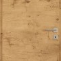 Zimmertür GLQ 335 Eiche Ferox, 61x198,5 cm, Linksanschlag. Holzdekortür mit Türdrücker.