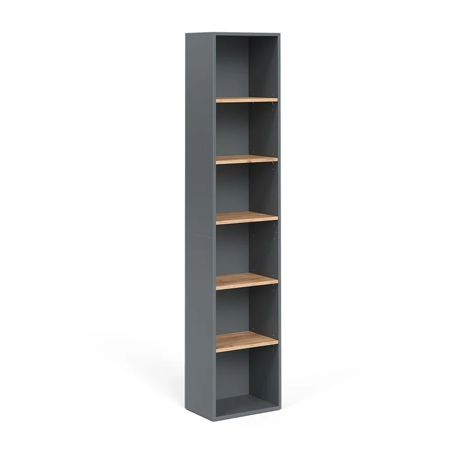 Vicco Hochregal Viktor Anthrazit Goldkraft Eiche 40 x 189 Art Nr 55158