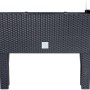Anthrazitfarbenes Kunststoff-Hochbeet in Rattanoptik, 60x25x46 cm, für Garten und Balkon.