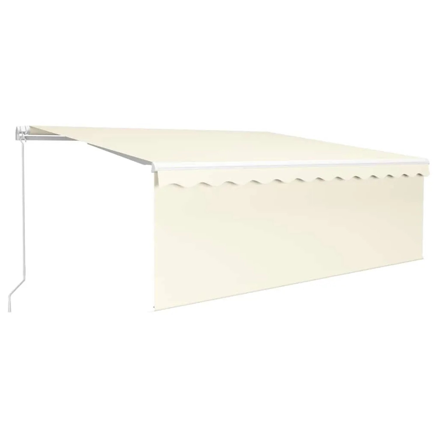 vidaXL Markise Manuell Einziehbar mit Rollo und LED 4x3 m Creme 3069302 günstig online kaufen