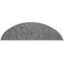 Graue, halbrunde Beautissu Treppenstufenmatte ProStair, 55x15 cm.