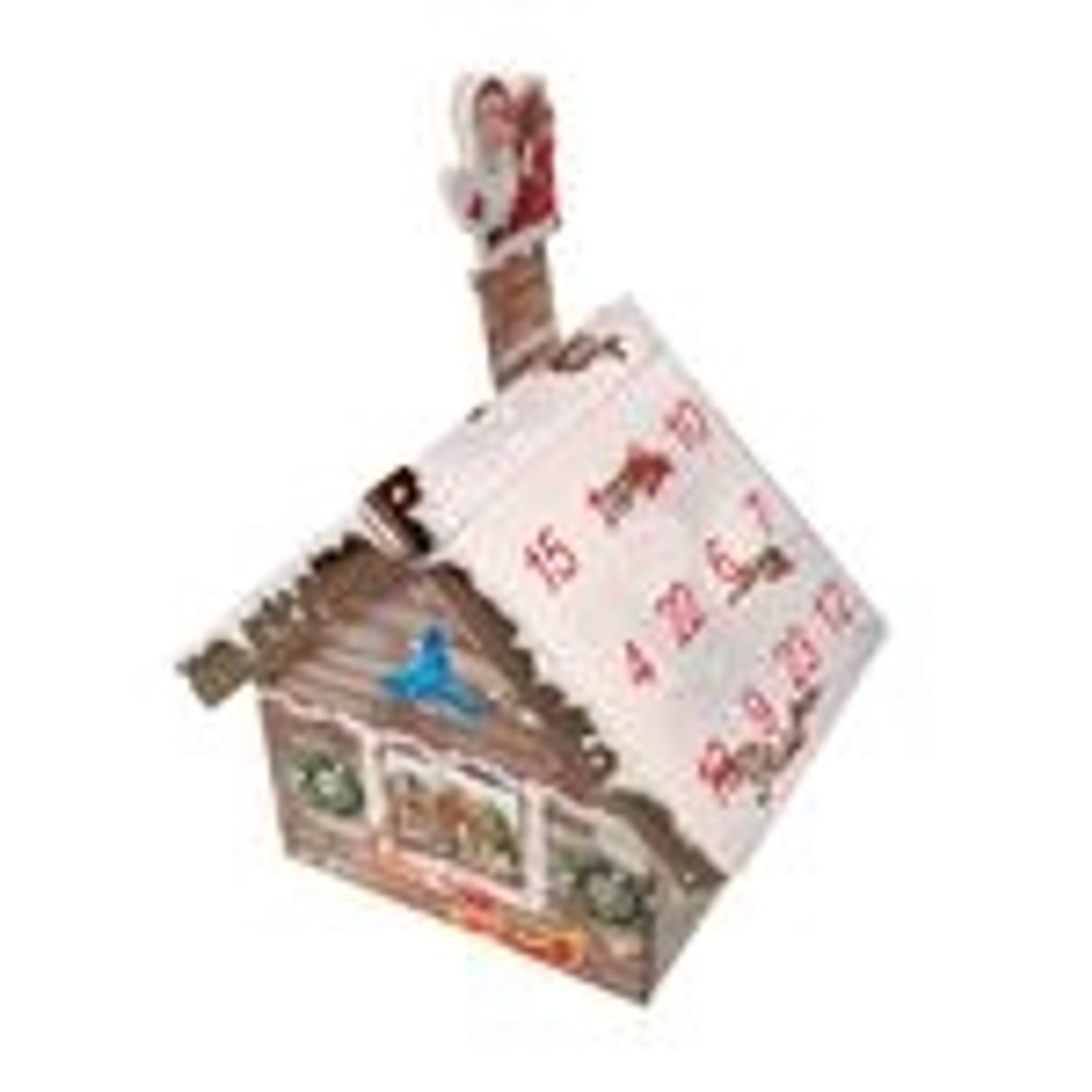 Krebs Glas Lauscha GmbH Christbaumschmuck Glas Adventskalender Adventshaus 4-5 cm 24 Anhänger