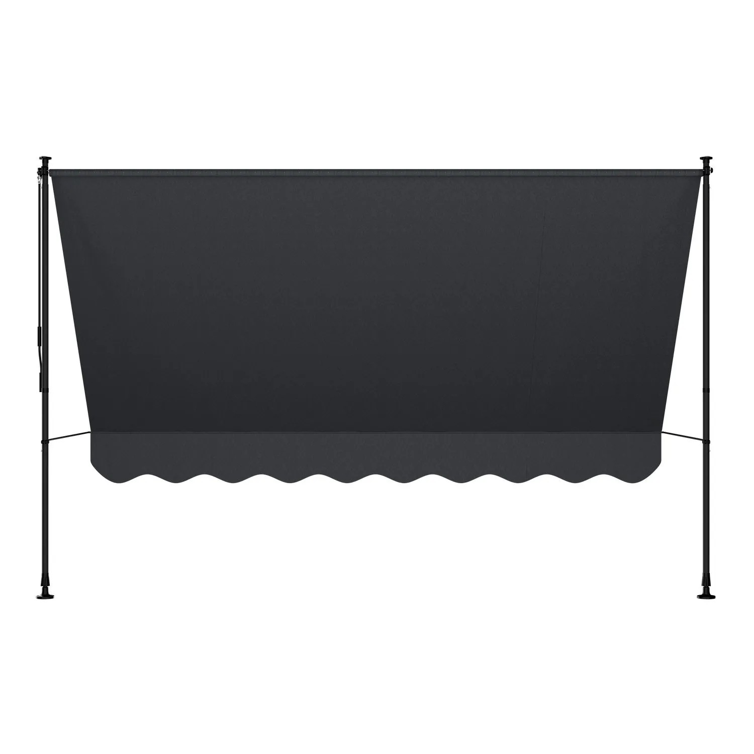 Graue Juskys Klemmmarkise Kapstadt 300x120 cm für Balkon oder Terrasse.