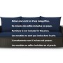 Setgarden Marine Sitzkissen-Set für 2-Sitzer Gartenbank, 100x60 + 2x50x56 cm