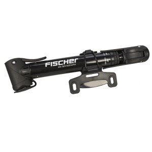Fischer Minipumpe T-Griff, Fahrradpumpe mit Halterung für schnelles Aufpumpen von Fahrradreifen.