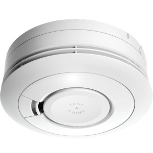 Weißer Ei Electronics Rauchmelder Ei650 mit 10-Jahres-Batterie für Brandschutz.