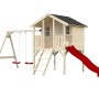 Palmako Toby Set: Spielhaus aus Holz mit Schaukel und Rutsche für Kinder
