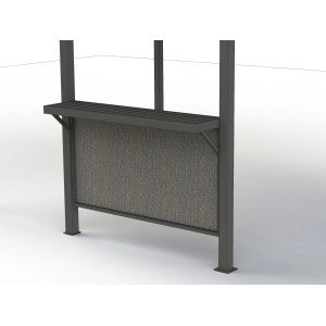 Siena Garden Tresen Schattenmanufaktur mit anthrazitfarbenem Aluminiumrahmen und Ranotex-Verblendung.