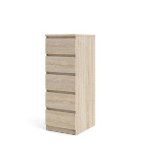 Ebuy24 Noulan Kommode mit 5 Schubladen im Eichen Dekor.
