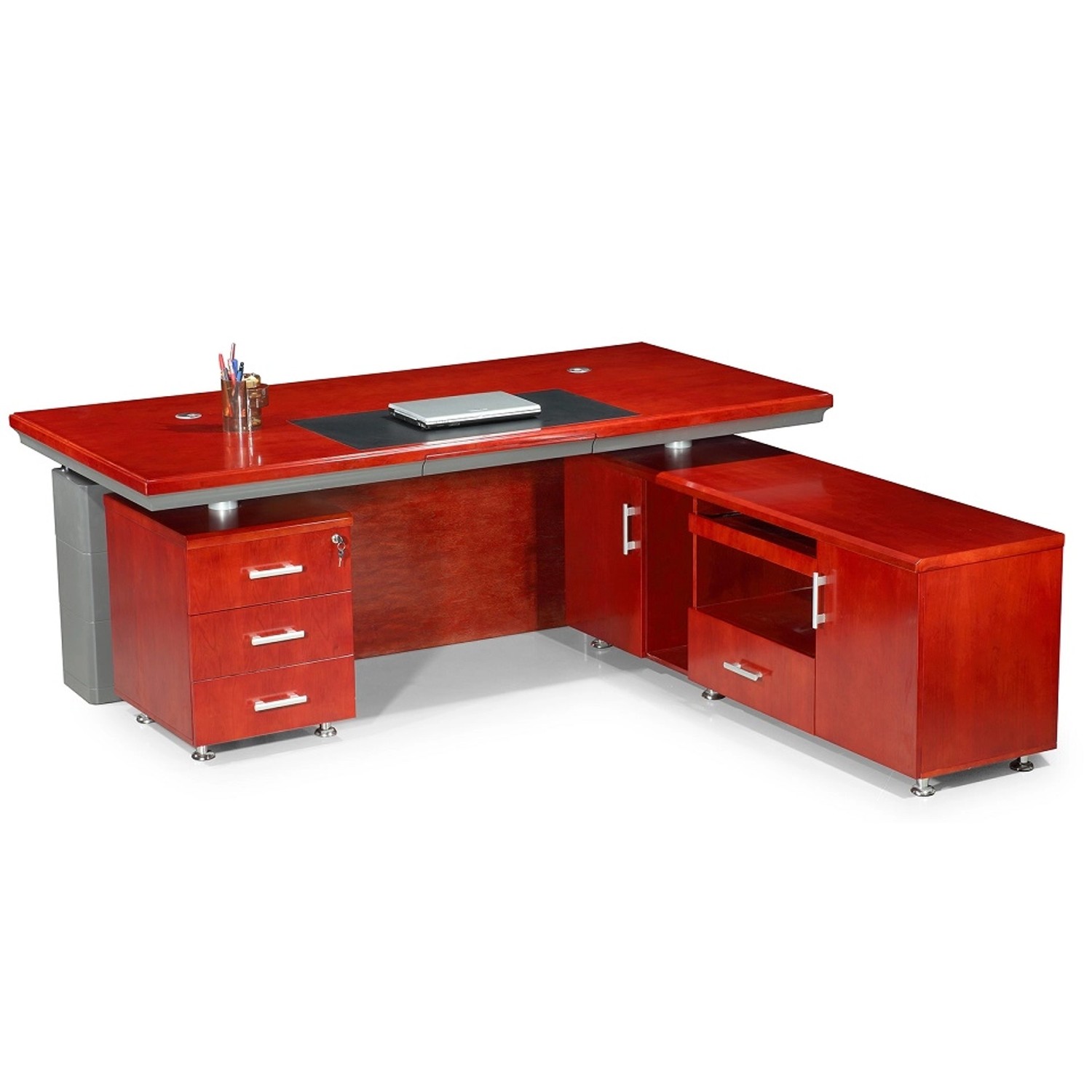 Jet-Line Luxus Chef Schreibtisch Edison Rechtsseitig Inklusive 2 Sideboards günstig online kaufen