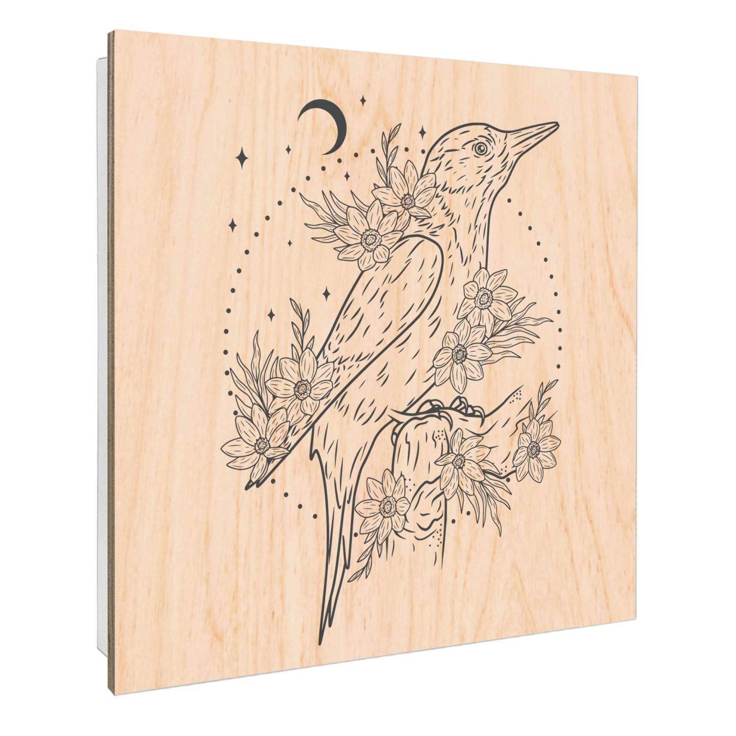 Banjado Schlüsselkasten mit Holzfront 30x30cm Weiß Scharnier Links 50 Haken günstig online kaufen