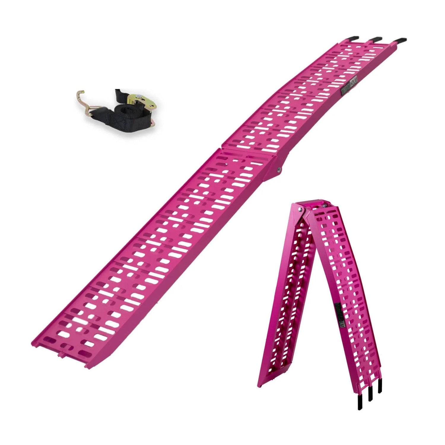 TRUTZHOLM 1 x Auffahrrampe Klappbar 228 cm Traglast 340 kg Pink