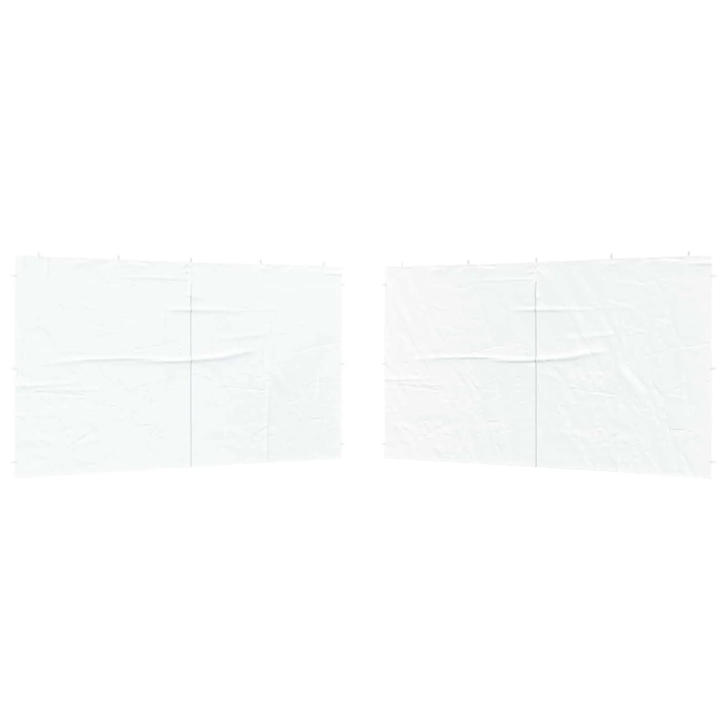 vidaXL Party Zelt Seitenteil 2 Stk Weiß 400 x 195 cm PE und Stahl 42033021