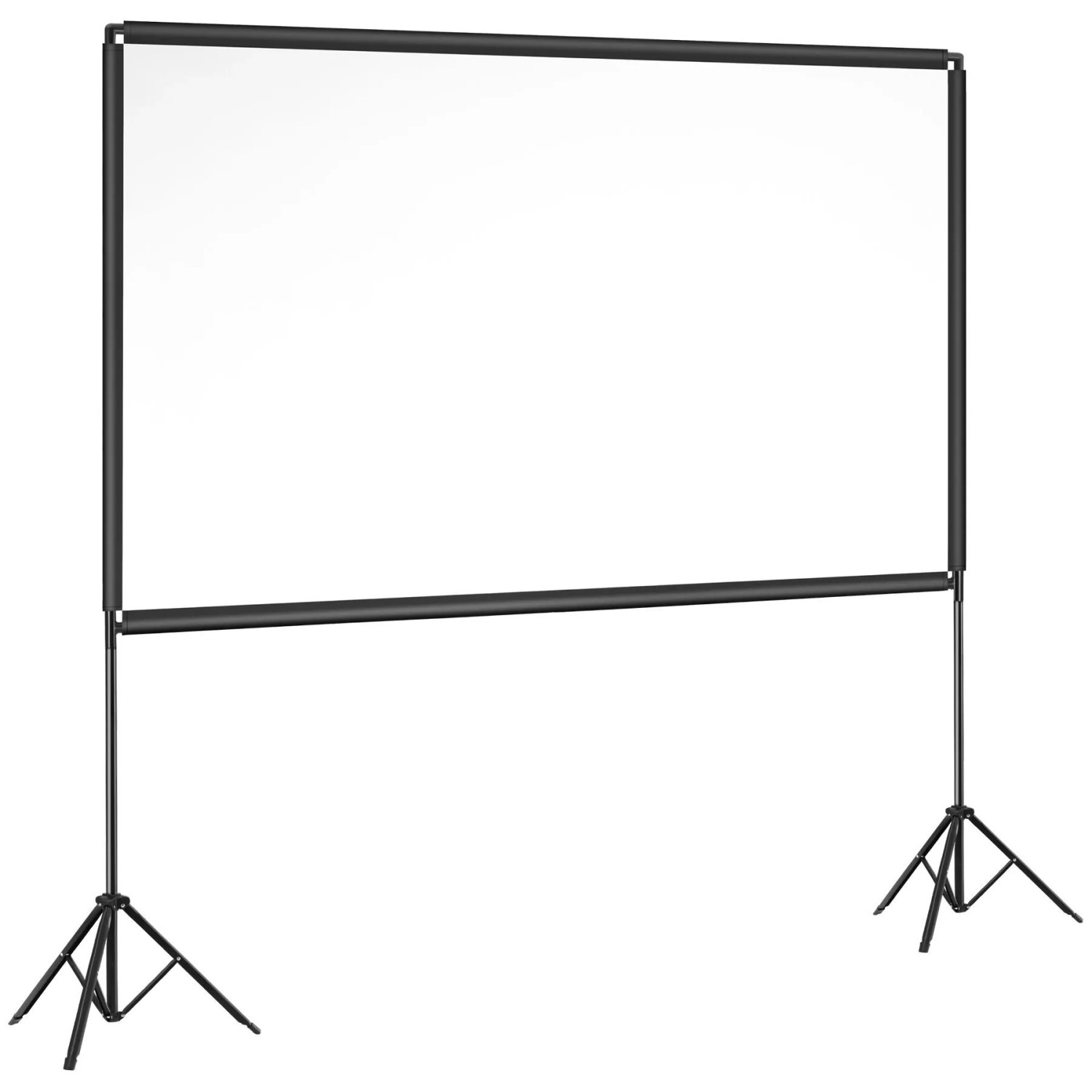 Tectake Beamer Leinwand Cinema Für 4K  Hd  Ultra Hd und Full Hd  Gain Faktor 0 7 Mit Standfesten  Klappbaren Stativen  265 x 150 cm Weiß