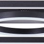 Moderne, schwarze LED-Deckenleuchte Maureen, 40x40 cm, mit ringförmigem Leuchtelement.